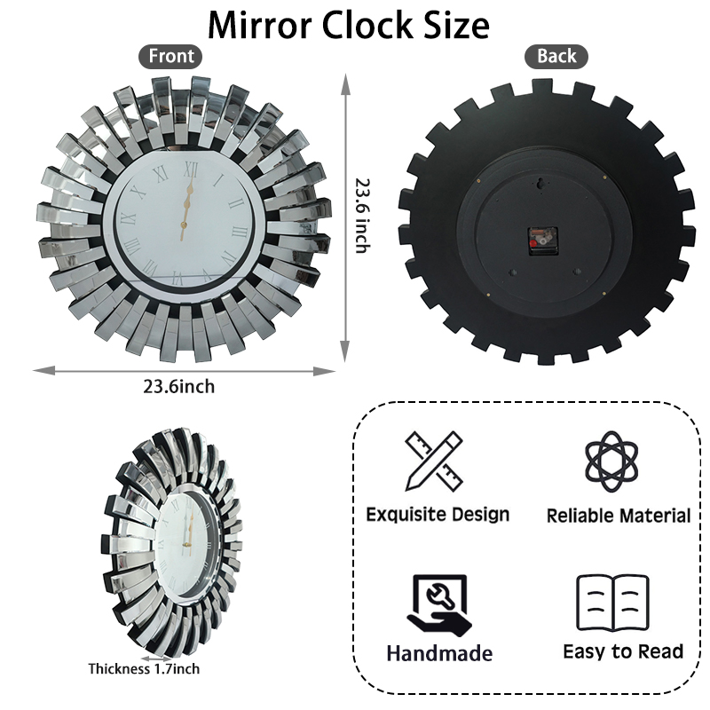 wall clock and mirror set wall clock and mirror set