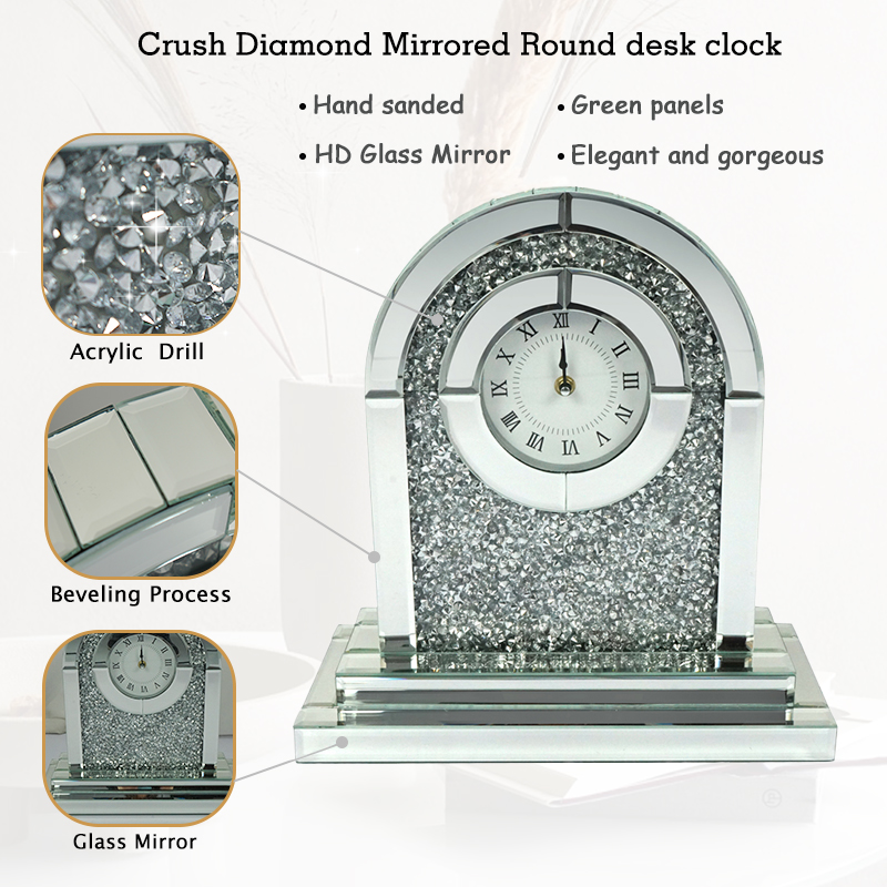 mirrored wall clock mirrored wall clock