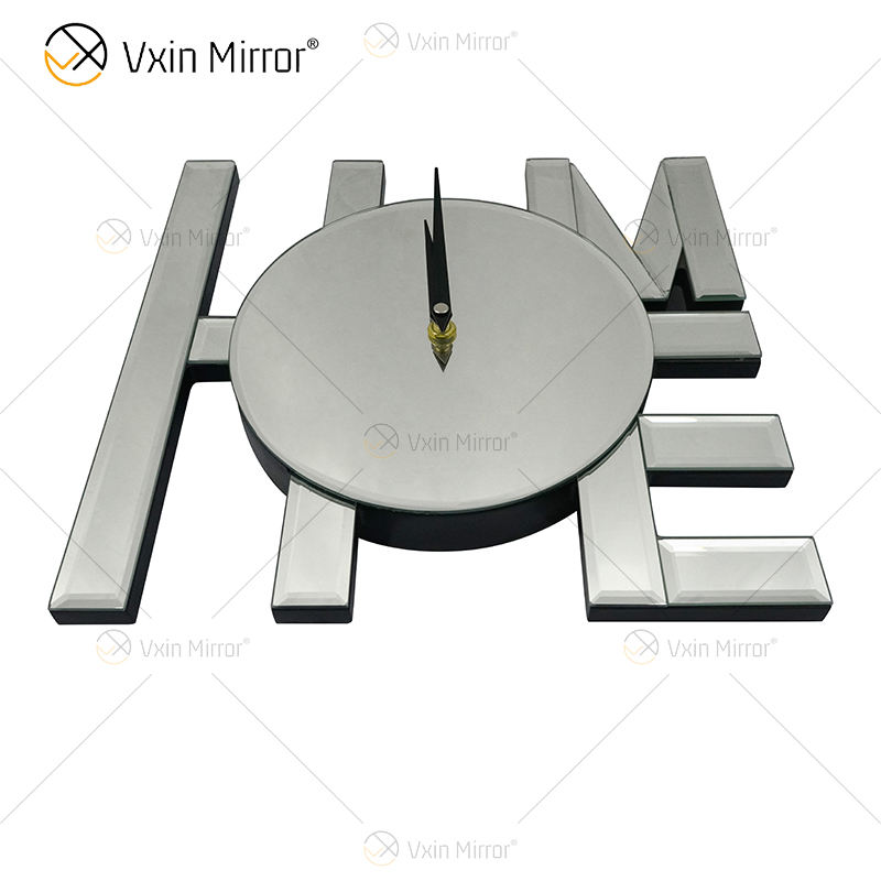 Silver Mirrored Clock  Silver Mirrored Clock