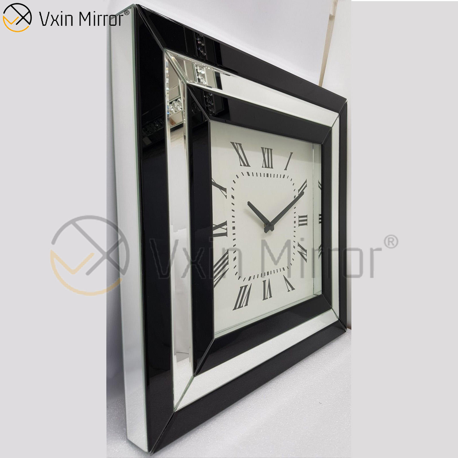 mirror clock wall mirror clock wall