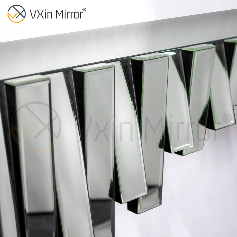 China Supplier Vxin Furniture Modern Silver 3D Elegant Hall Table Console Furniture Luxury Mirror
