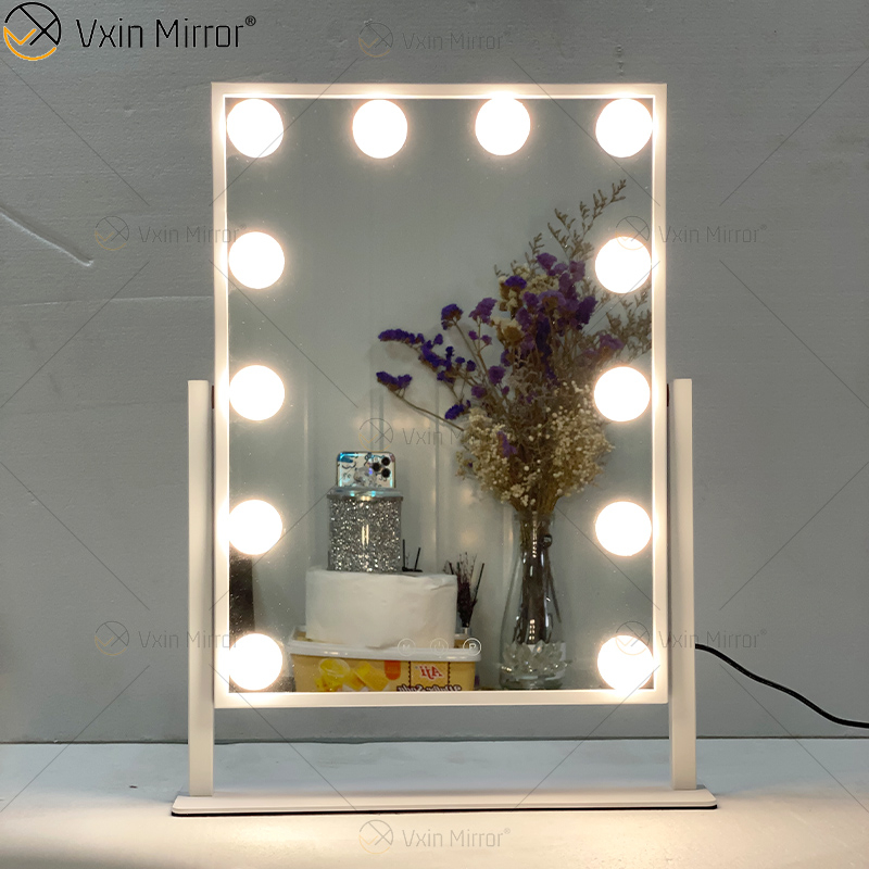 Oval Decorative WXDL-122 Vanity Set Mirror Hollywood Makeup Mirror with Led Light for Bedroom