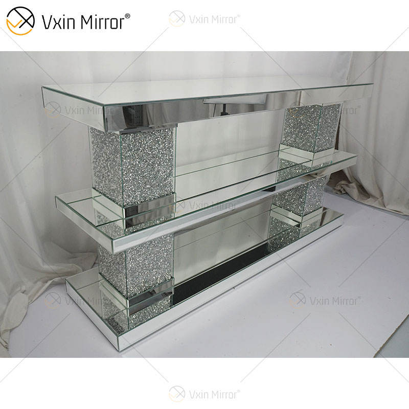 glass mirrored table glass mirrored table