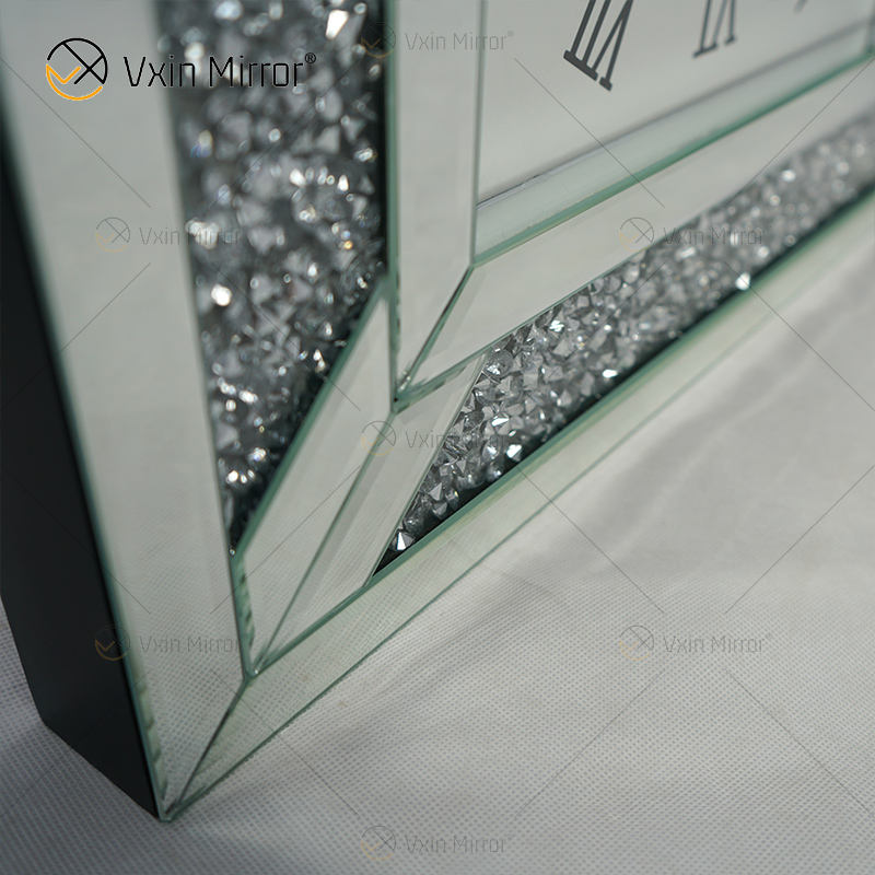 Silver Mirrored Clock Silver Mirrored Clock