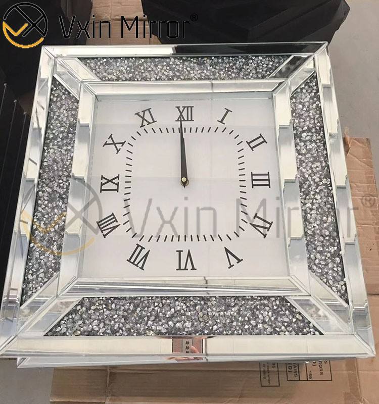 Crushed Mirror Wall Clocks Crushed Mirror Wall Clocks