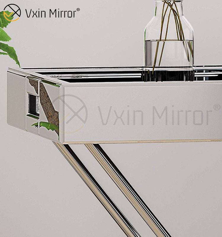 metal and mirror side table metal and mirror side table