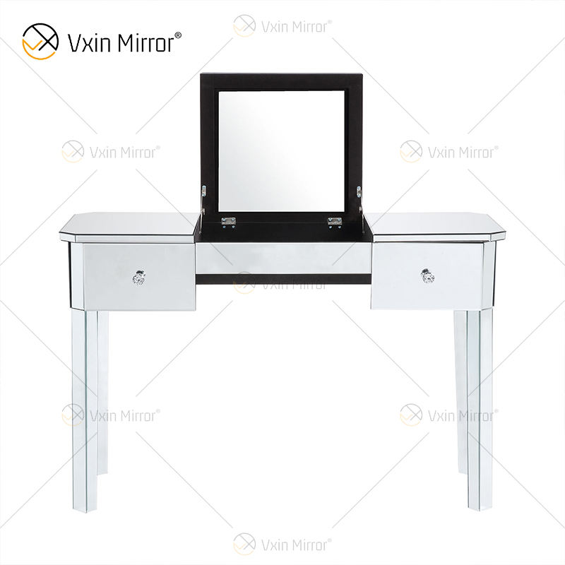 vanity mirrored desk vanity mirrored desk