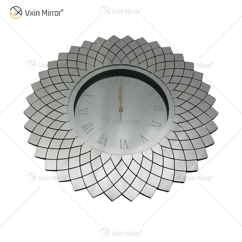 mirror clock wall mirror clock wall