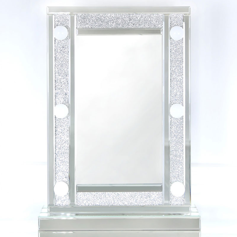 Venetian Dressing Styles VXin WXDL-103 Sparkle Hollywood Mirror Dressing Table Set with 3 Colors Bulbs