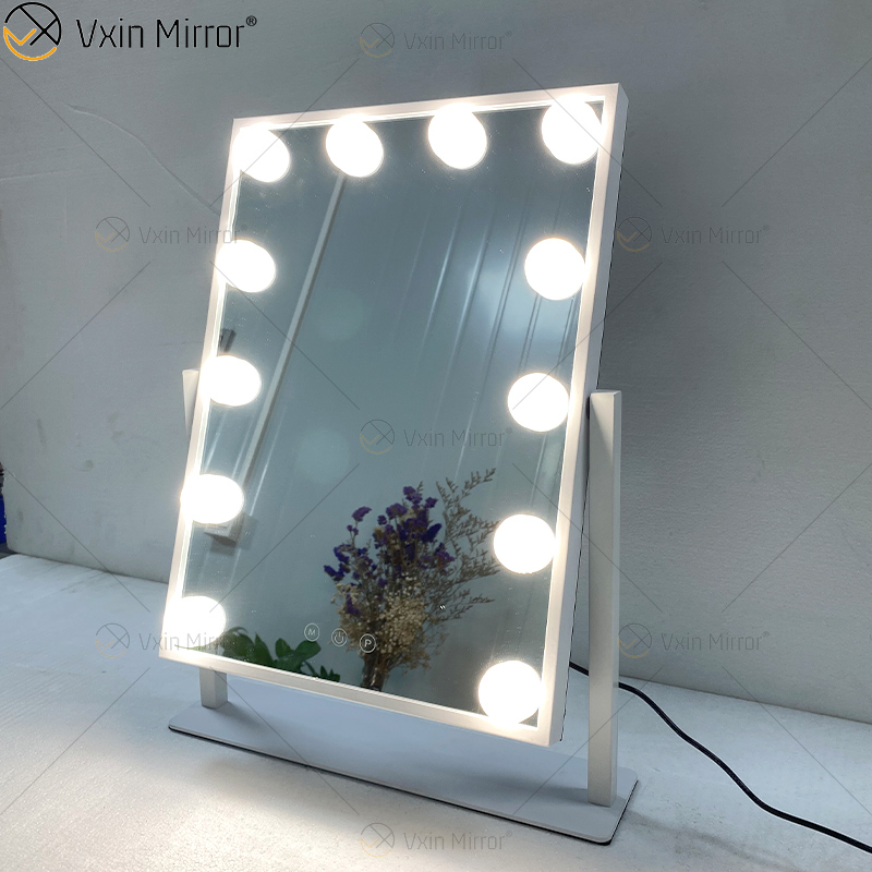 Oval Decorative WXDL-122 Vanity Set Mirror Hollywood Makeup Mirror with Led Light for Bedroom