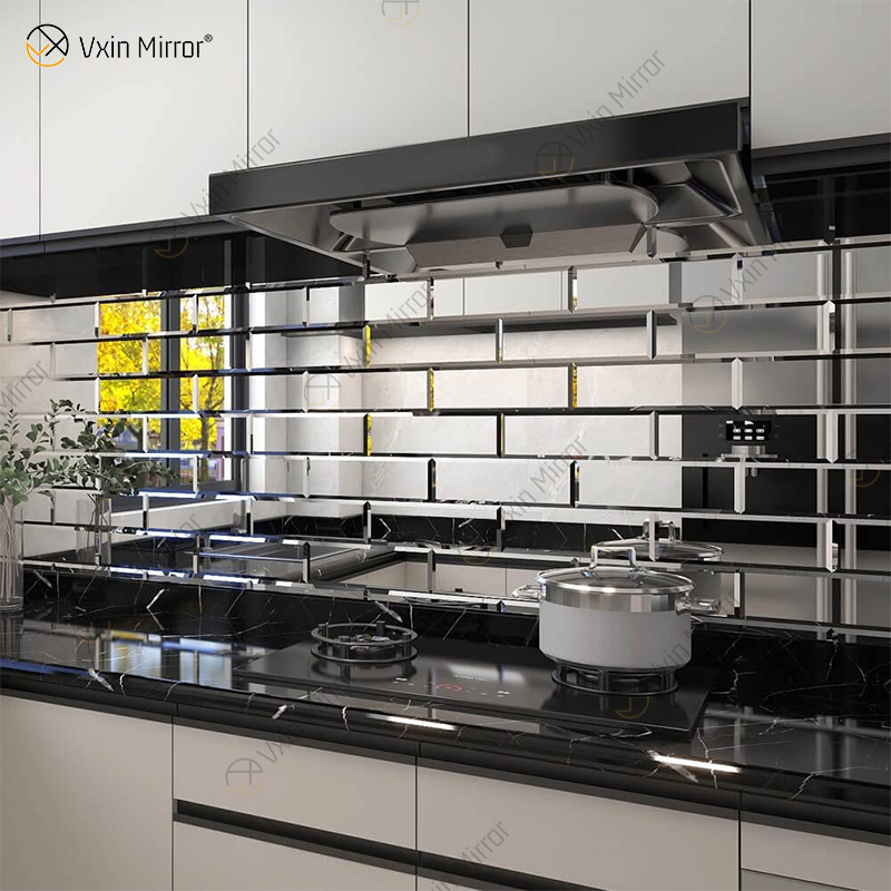 Bevel Edge Mirror Custom Modern Ceramic Tile Lobby Home Wall Decoration Hot Sale Mirror Wall Art Home Decor for HOME USE