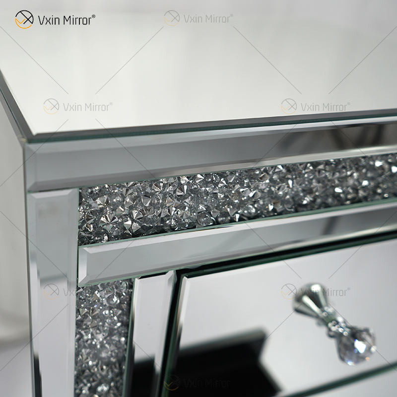 white and mirrored nightstand white and mirrored nightstand