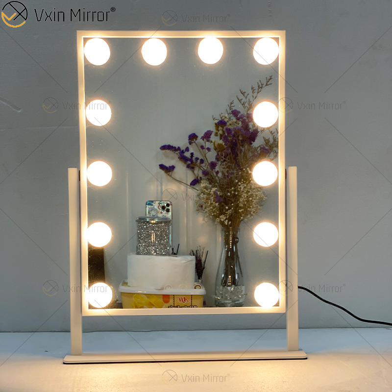 Oval Decorative WXDL-122 Vanity Set Mirror Hollywood Makeup Mirror with Led Light for Bedroom