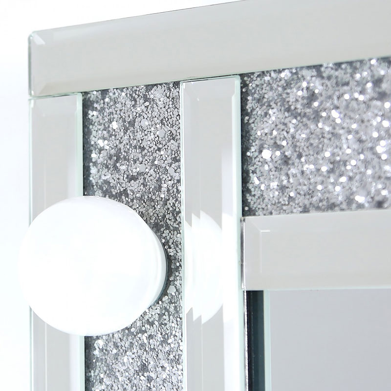 Venetian Dressing Styles VXin WXDL-103 Sparkle Hollywood Mirror Dressing Table Set with 3 Colors Bulbs
