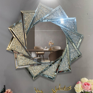 Hot Sale WXM-1779 Modern Design 3d Mirror Wall Stickers Home Decor Silver Wall Mirrors