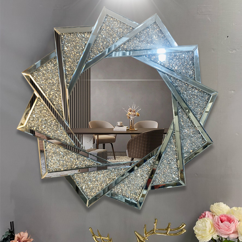Hot Sale WXM-1779 Modern Design 3d Mirror Wall Stickers Home Decor Silver Wall Mirrors