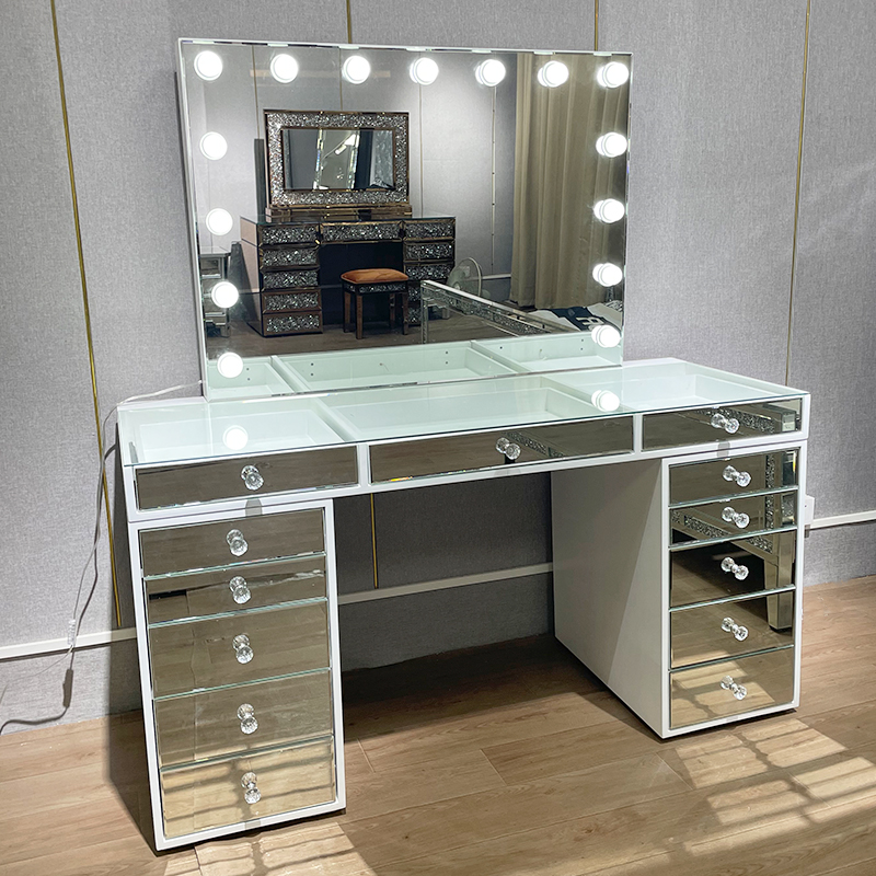 dressing table with mirror