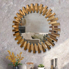 Starburst Small/Large Silver Stylish 3D Circular Round Modern Living Room Bedroom Wall Mirror WXM-1021