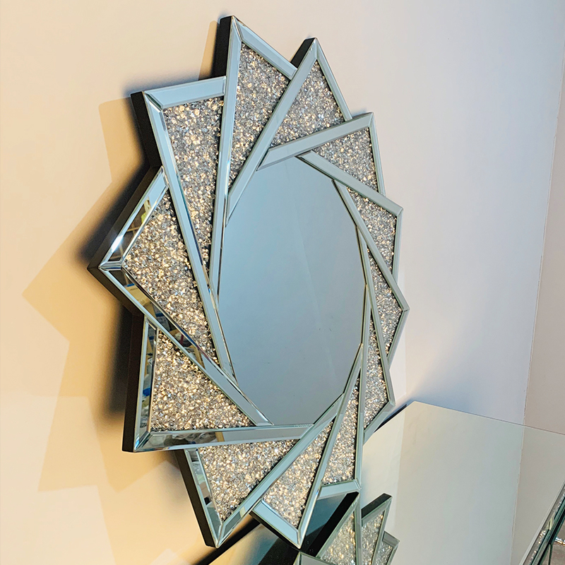 Hot Sale WXM-1779 Modern Design 3d Mirror Wall Stickers Home Decor Silver Wall Mirrors