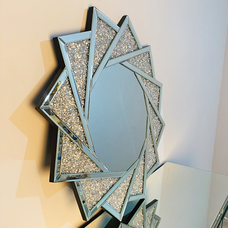 Hot Sale WXM-1779 Modern Design 3d Mirror Wall Stickers Home Decor Silver Wall Mirrors