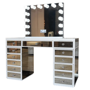 White Mirror Vanity Set 13 Draws