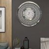 Hot Sale Silver WXC-071 Crystal Golden Brown Modern Mirror Wall Clock