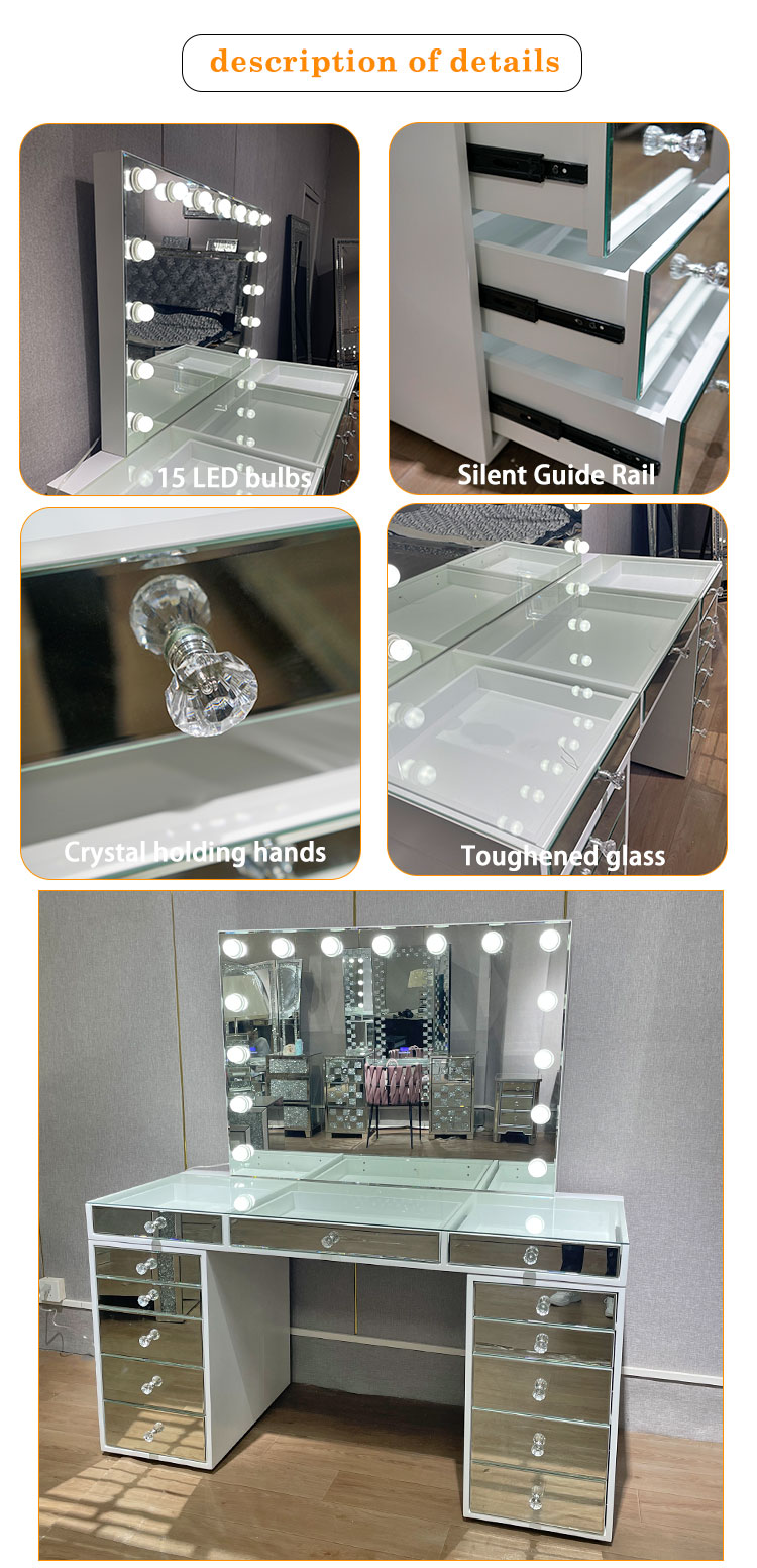 dressing table with mirror