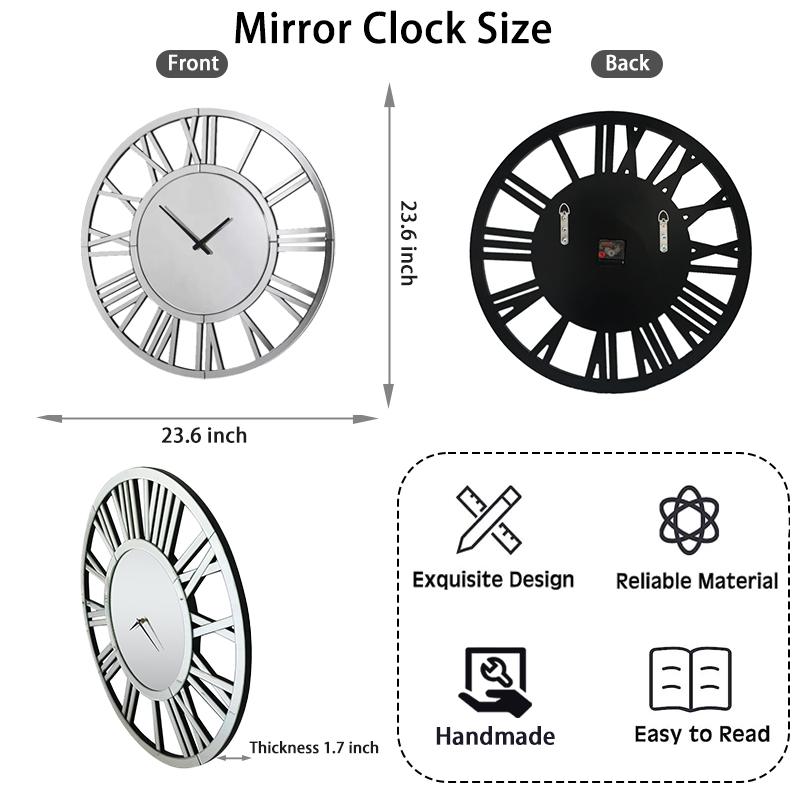 Gold Wall Mirror Clock