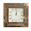 Anti-Droping Package WXC-001 Modern Silver Crushed Diamond Wall Mirrored Clock