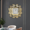 Mirrored Clock WXMC-082 Crushed Diamond Brown Luxury Round Clock