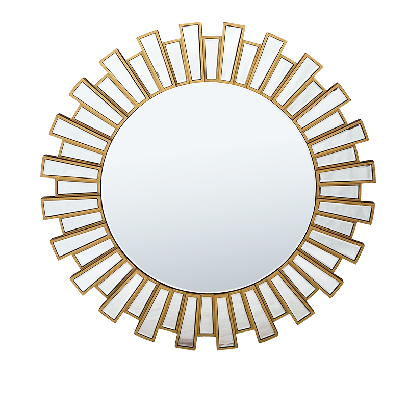 Glass Frame Venetian Round Mirror Wall WXM-2484 Home Decoration Interior Wall Sticker for Bathroom