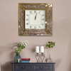 Anti-Droping Package WXC-001 Modern Silver Crushed Diamond Wall Mirrored Clock