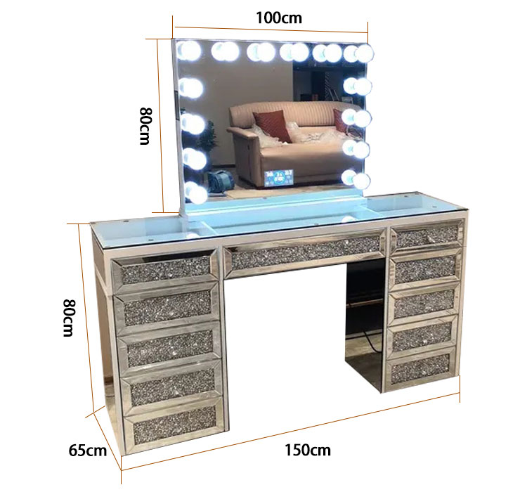 bedroom set with vanity