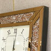 Anti-Droping Package WXC-001 Modern Silver Crushed Diamond Wall Mirrored Clock