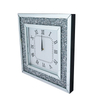 Mirrored Clock WXMC-011 Silver Decorative Clock With Crushed Diamond