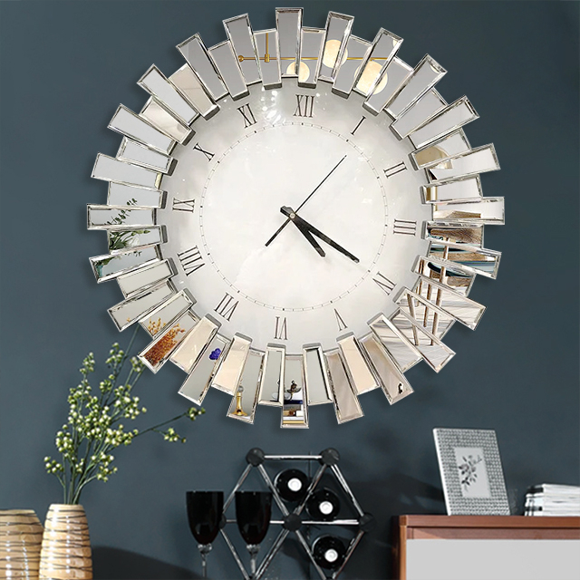 WXMC-016 Antique Mirror Wall Clock