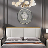 Hot Sale Silver WXC-071 Crystal Golden Brown Modern Mirror Wall Clock