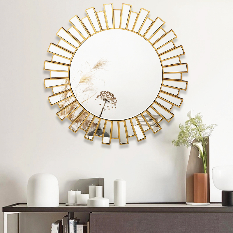 Glass Frame Venetian Round Mirror Wall WXM-2484 Home Decoration Interior Wall Sticker for Bathroom