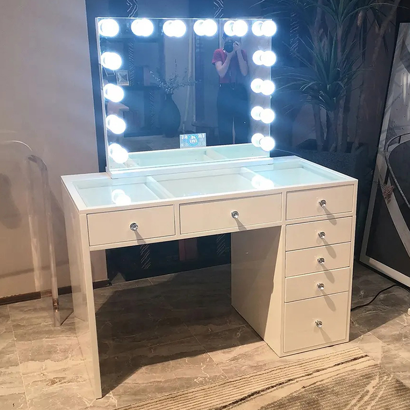 White Dressing Table for Seven Drawers