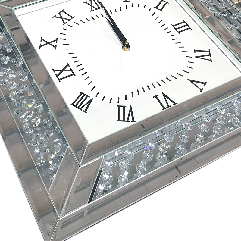 mirrored wall clock