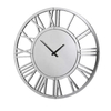 Hot Sale WXMC-04 Modern Wall Decorative Elegant Roman Numeral Design Silver And Gold Wall Mirror Clock