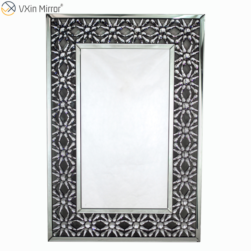 Unique Style Vxin Silver Modern Mirror Furniture Crystal French Style Console Table with Mirror
