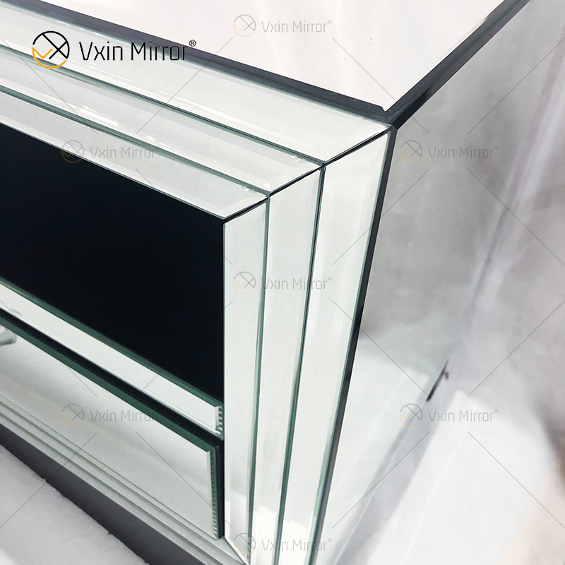 Vxin Popular Modern Glass Mirrored TV Stand Cabinet Display Mirror Cabinet