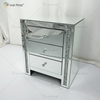 Vxin Mirror WXWF-718 Modern 3 Drawers Mirrored Bedside Table Nightstand