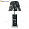 Vxin Supply Gothic Style WXTL-79 Silver Black Skull Table Mirror Lamp with Lampshade For Hotel