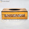 Vxin Mirror WXB-001 Brown Luxury Glass Crushed Diamond Tissue Box Mirror Tissue Box
