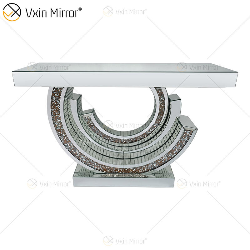 console table design with mirror