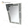 Rectangle Popular WXM-1787 Wall Decor Silver Crushed Diamond Wall Hanging Mirror
