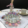 Cigarettes Cigars Lotus Crystal Hotel Design Glass Ashtray Hand Made for Coffe Tables