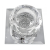 Customizable Name Modern Elegant WXCH-002 Silver Glass Crushed Diamond Candle Holder